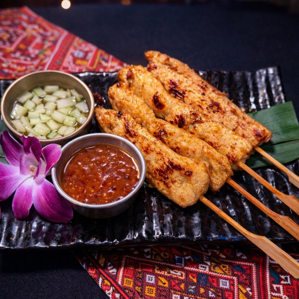 Chicken satay.