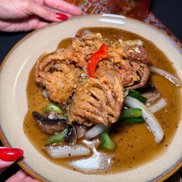 Garlic Pepper crispy crab.