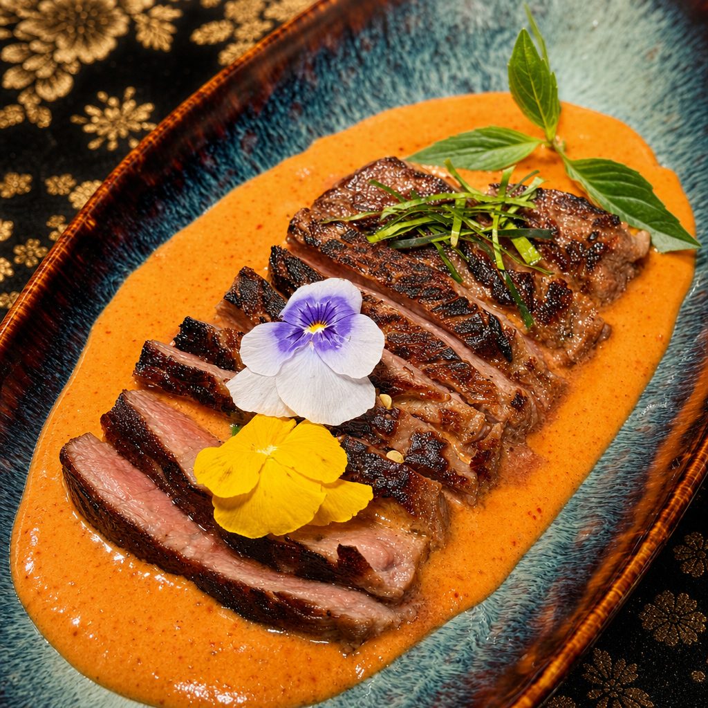 Steak panang.