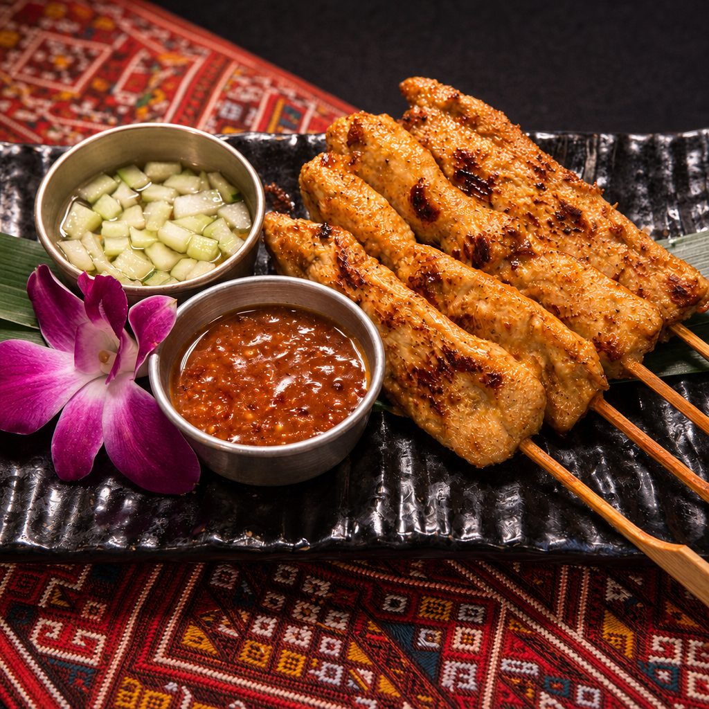 Chicken satay.