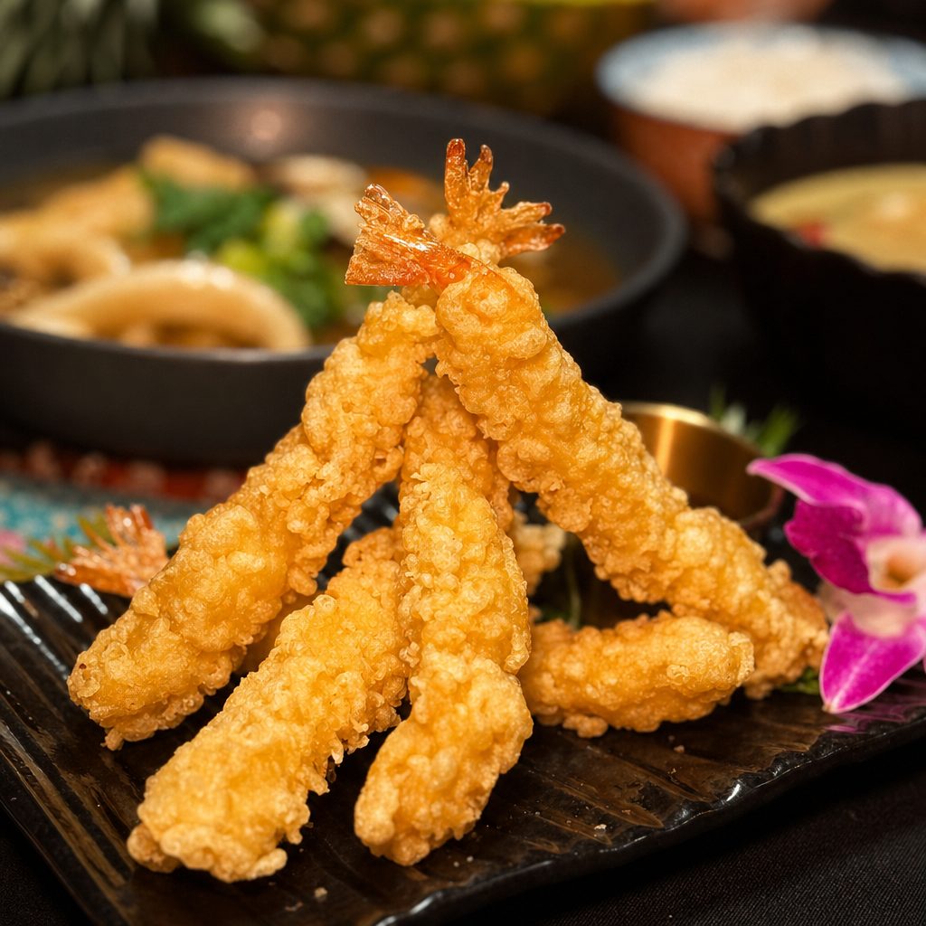 Shrimp tempura.