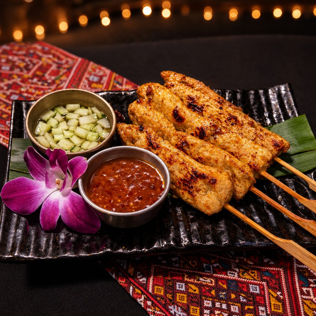 Chicken satay.