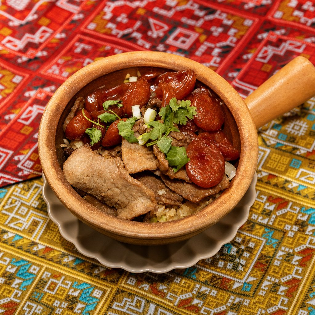 Claypot rice.