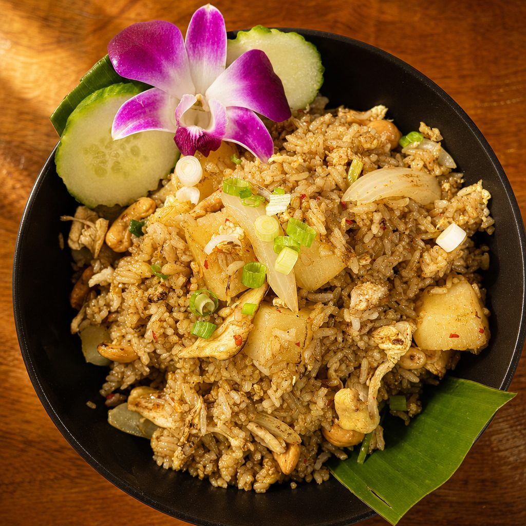 Pineapple fried rice.